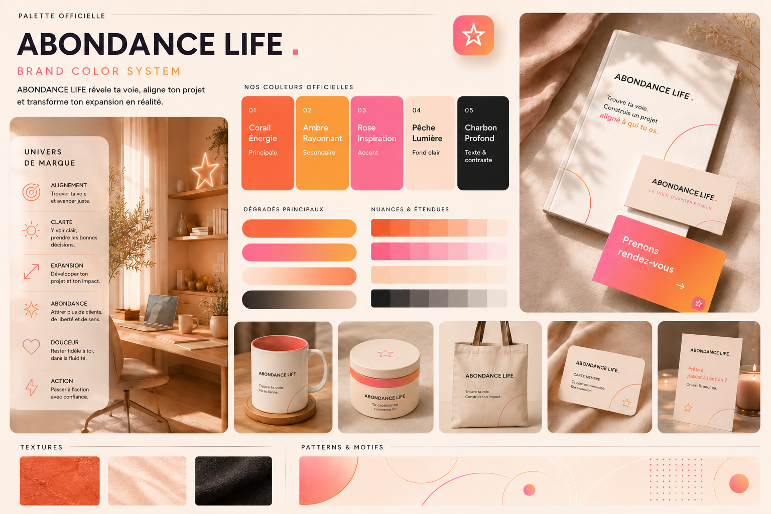 Charte graphique — Abondance Life, réalisée par Aura